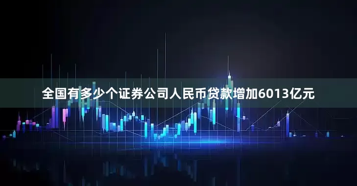 全国有多少个证券公司人民币贷款增加6013亿元